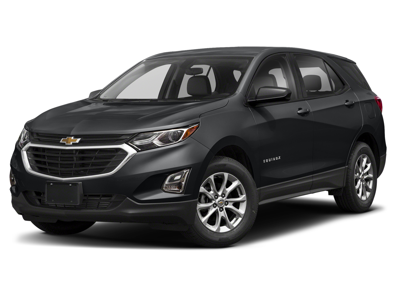 2020 Chevrolet Equinox LS in Mosaic Black Metallic — front three-quarter view