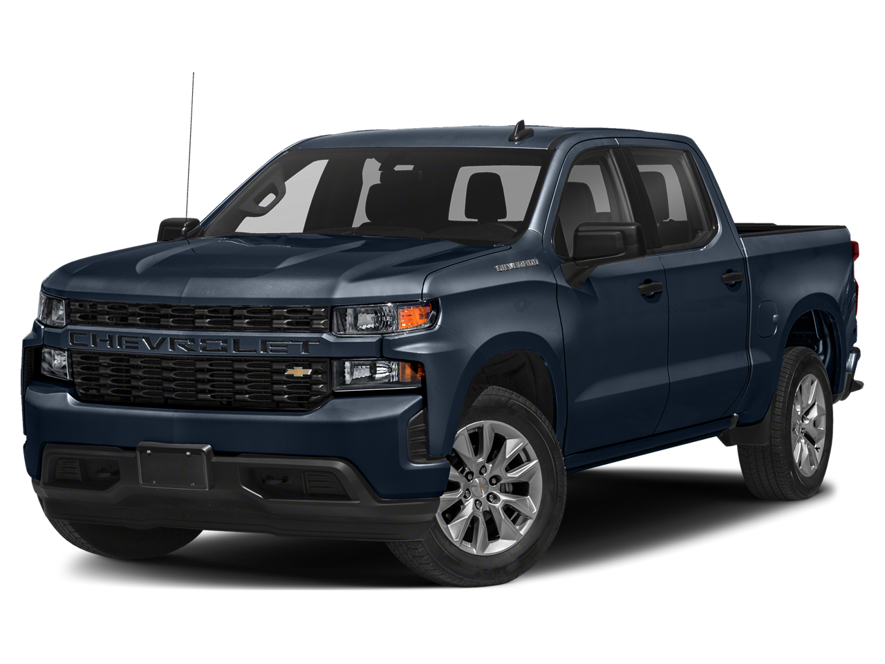 2022 Chevrolet Silverado 1500 LTD Custom in Shadow Gray Metallic — front three-quarter view