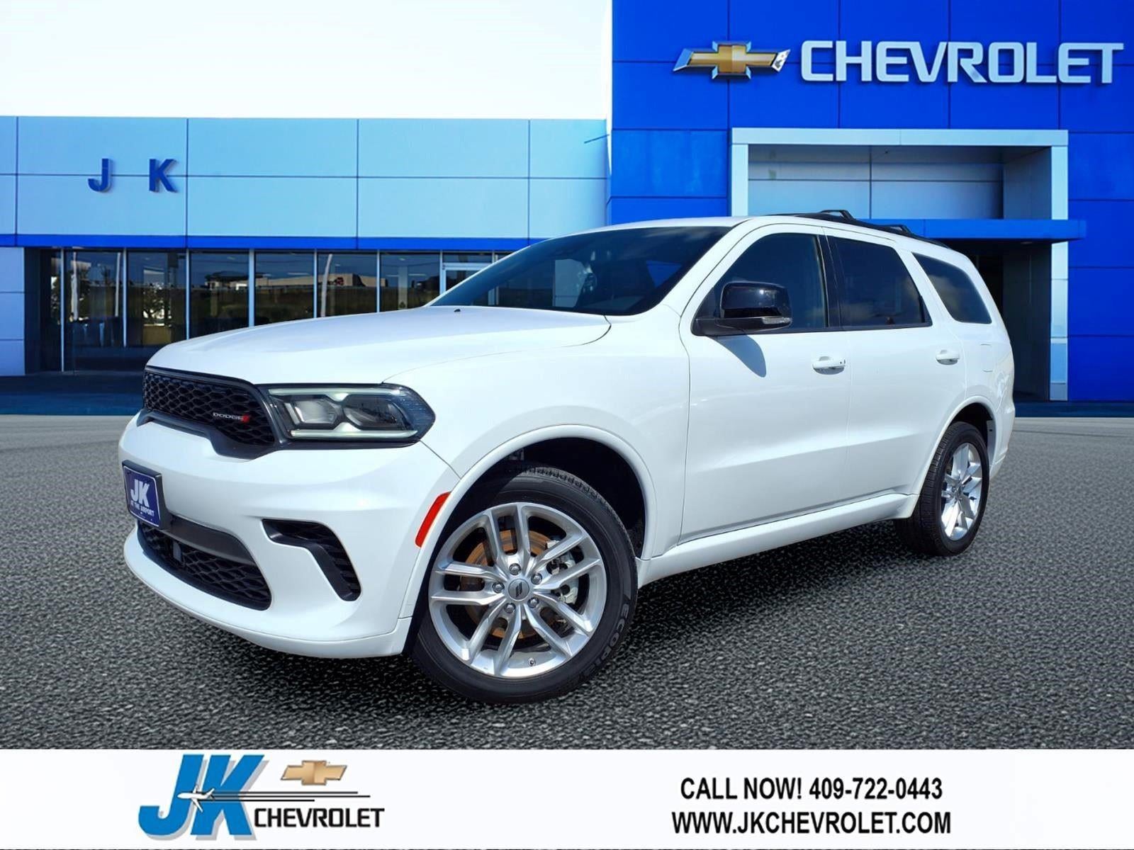 2024 Dodge Durango GT Plus in White — front three-quarter view