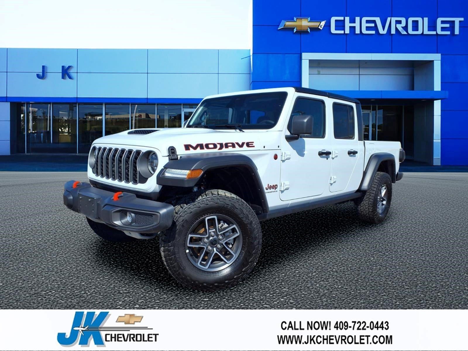 2026 Jeep Gladiator Mojave in White — front three-quarter view