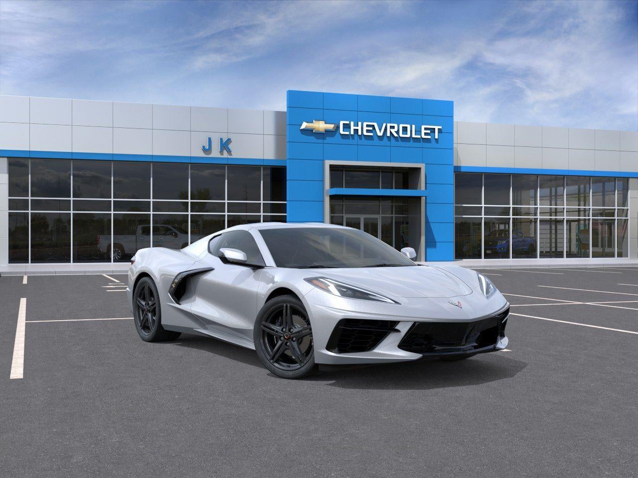 2026 Chevrolet Corvette Stingray 1LT in Blade Silver Metallic — front three-quarter view