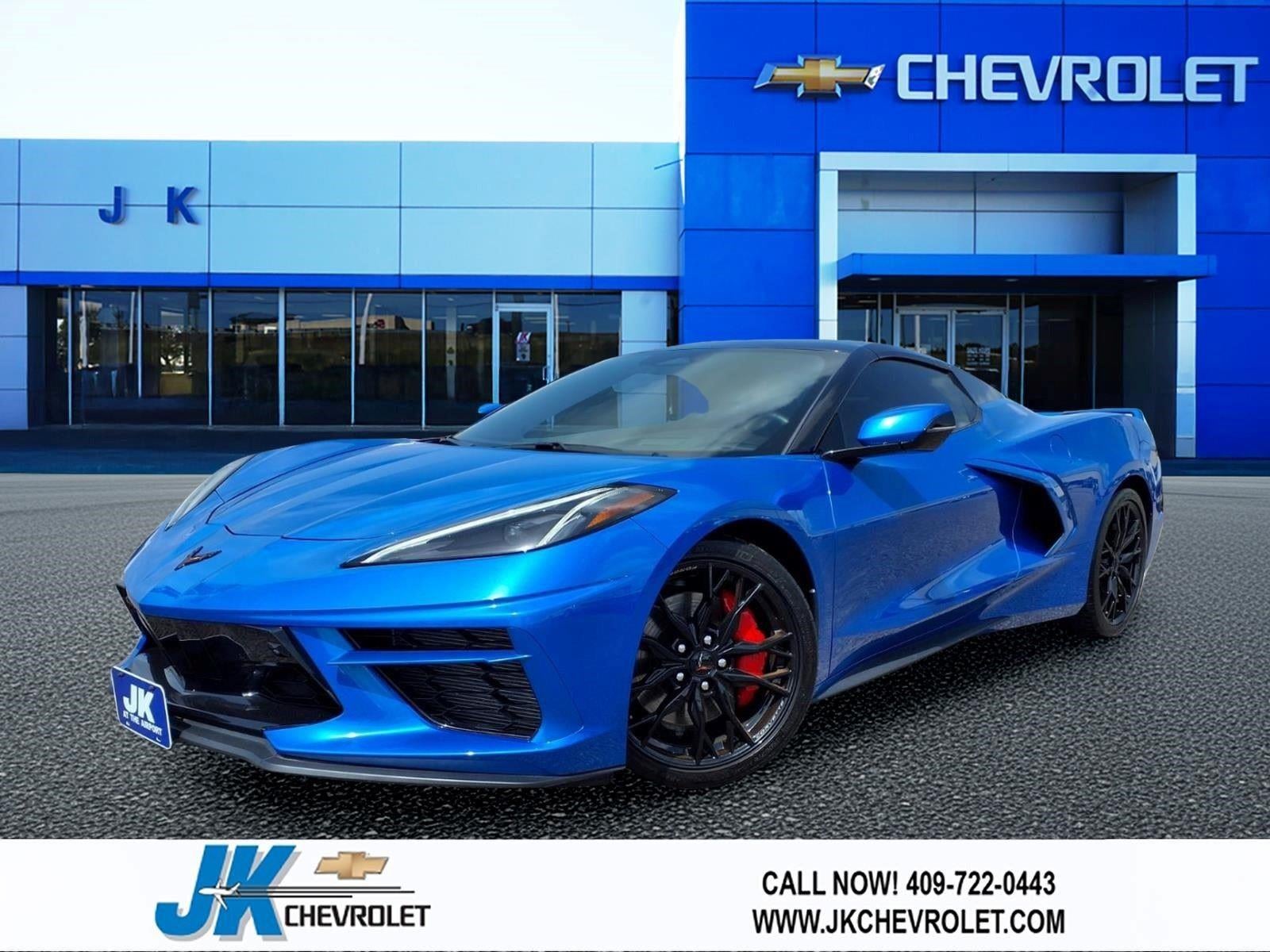 2024 Chevrolet Corvette Stingray 3LT in Riptide Blue Metallic — front three-quarter view