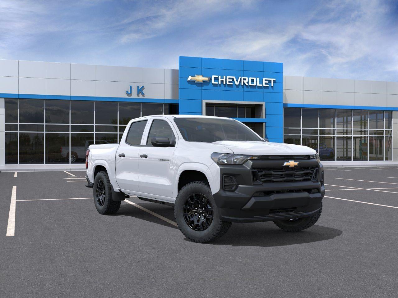 2026 Chevrolet Colorado WT in Summit White — front three-quarter view