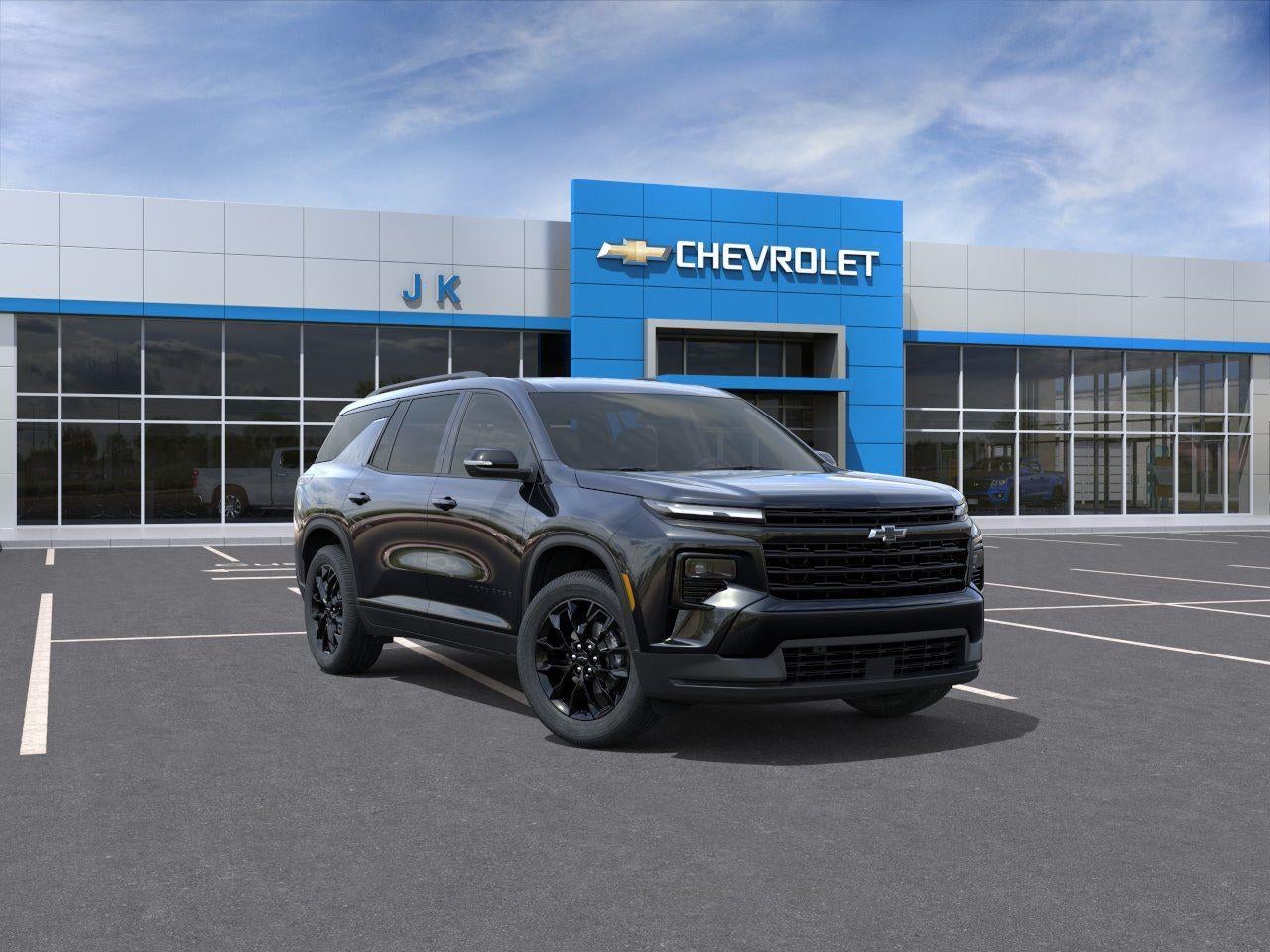 2026 Chevrolet Traverse LT in Mosaic Black Metallic — front three-quarter view