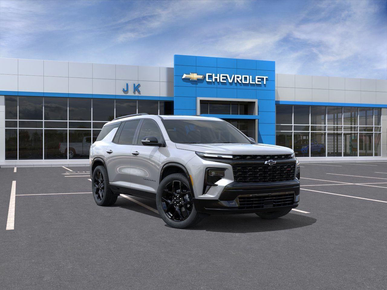 2026 Chevrolet Traverse RS in Sterling Gray Metallic — front three-quarter view