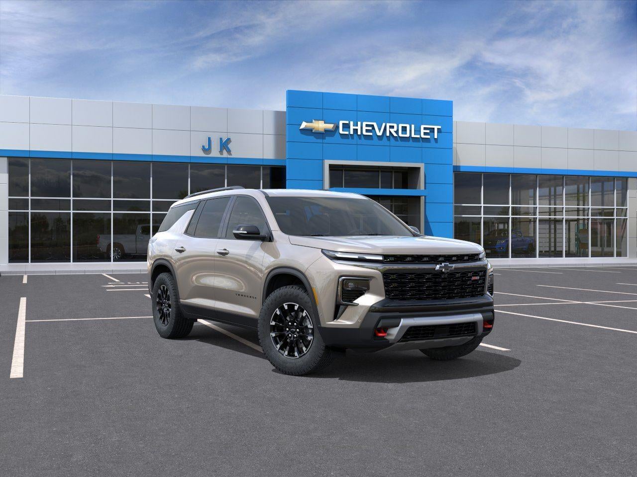 2026 Chevrolet Traverse Z71 in Sandstone Gray — front three-quarter view