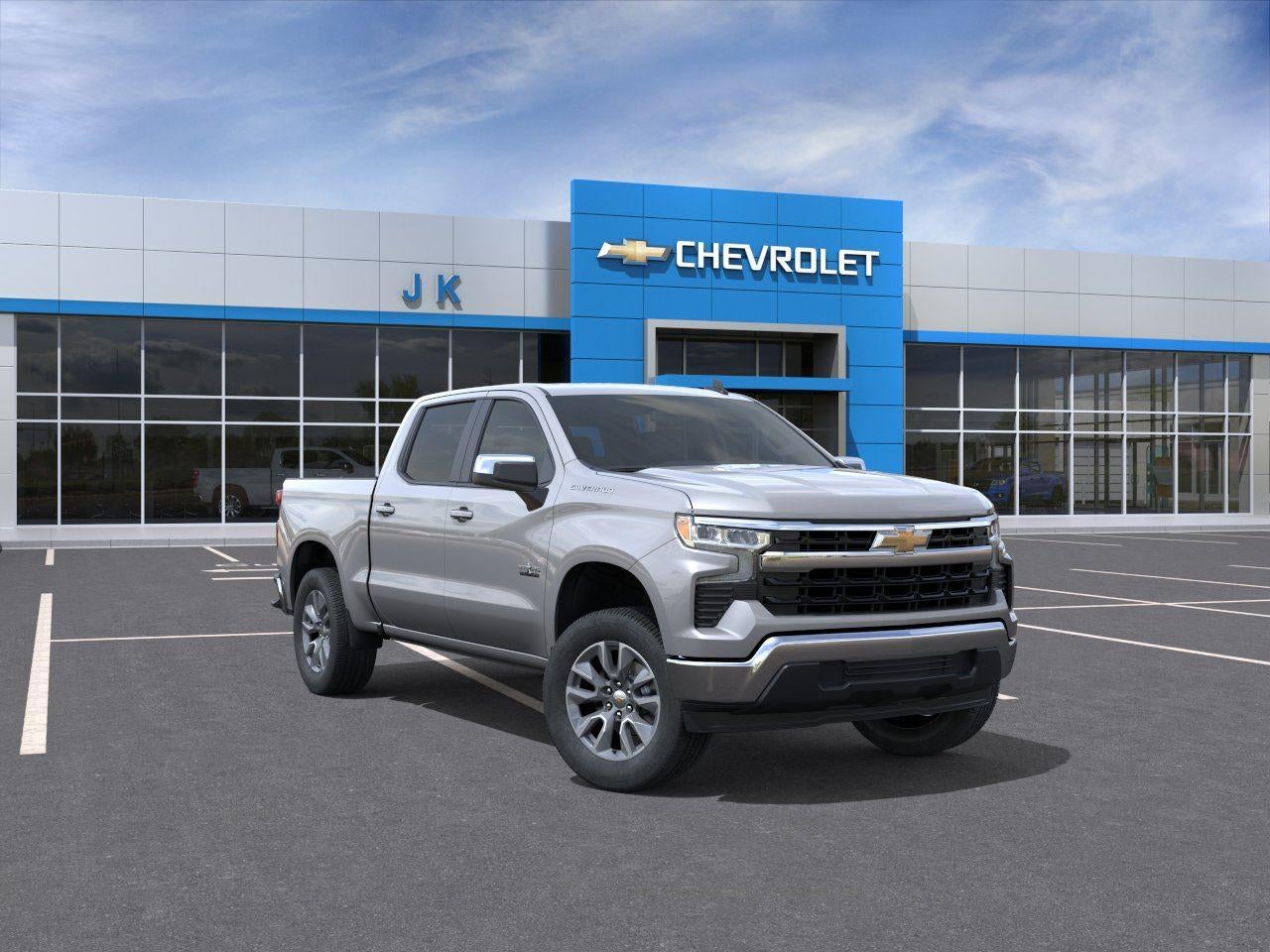 2026 Chevrolet Silverado 1500 LT in Sterling Gray Metallic — front three-quarter view