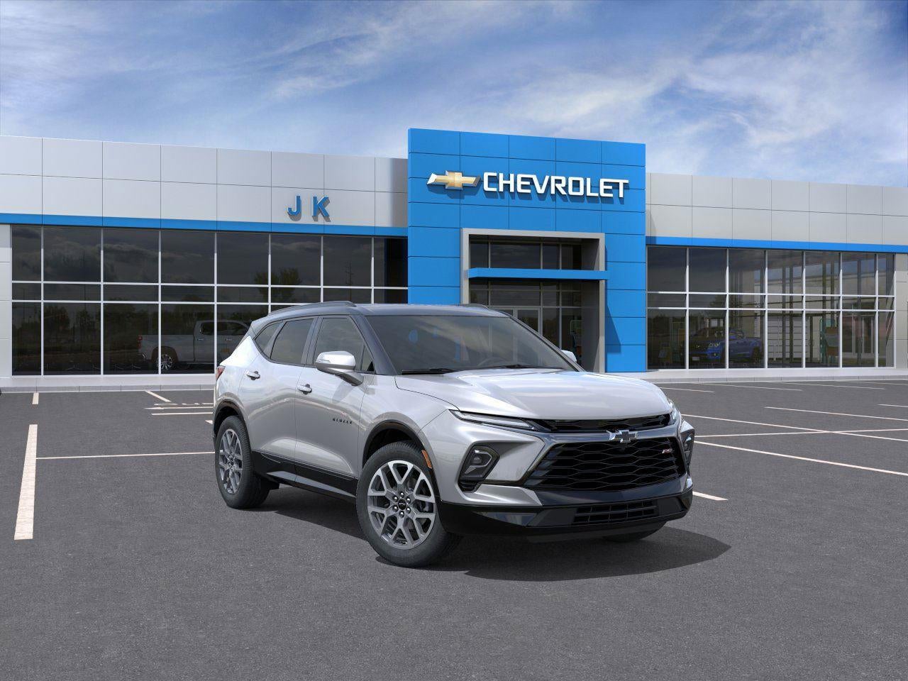 2026 Chevrolet Blazer RS in Sterling Gray Metallic — front three-quarter view