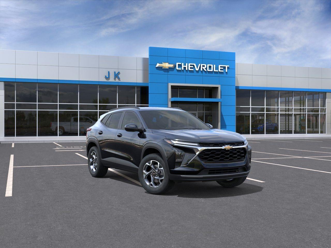 2026 Chevrolet Trax LT in Mosaic Black Metallic — front three-quarter view
