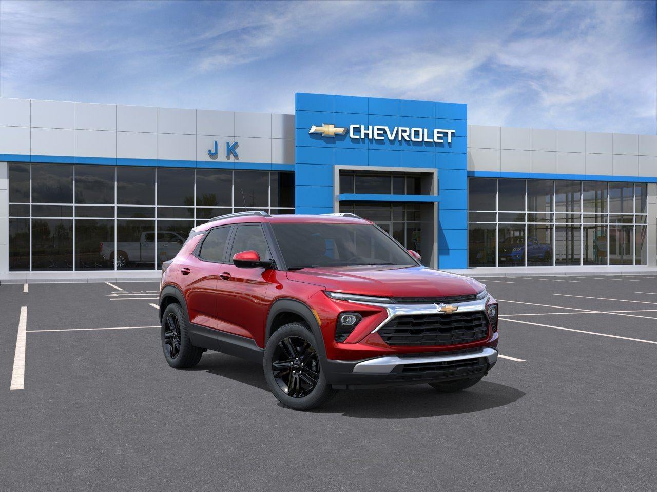 2026 Chevrolet Trailblazer LT in Apex Red — front three-quarter view