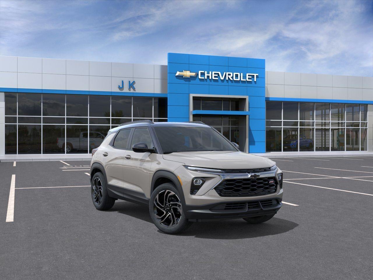 2026 Chevrolet Trailblazer RS in White Sands — front three-quarter view